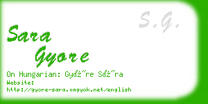 sara gyore business card